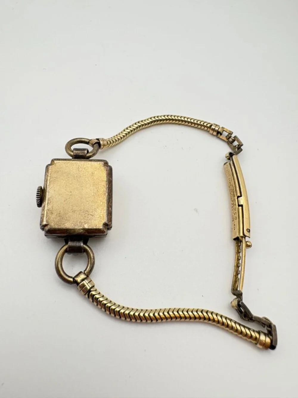 Vintage Perfecta Art Deco Ladies Watch Forstner 1/20 12K Gold Filled Snake Band